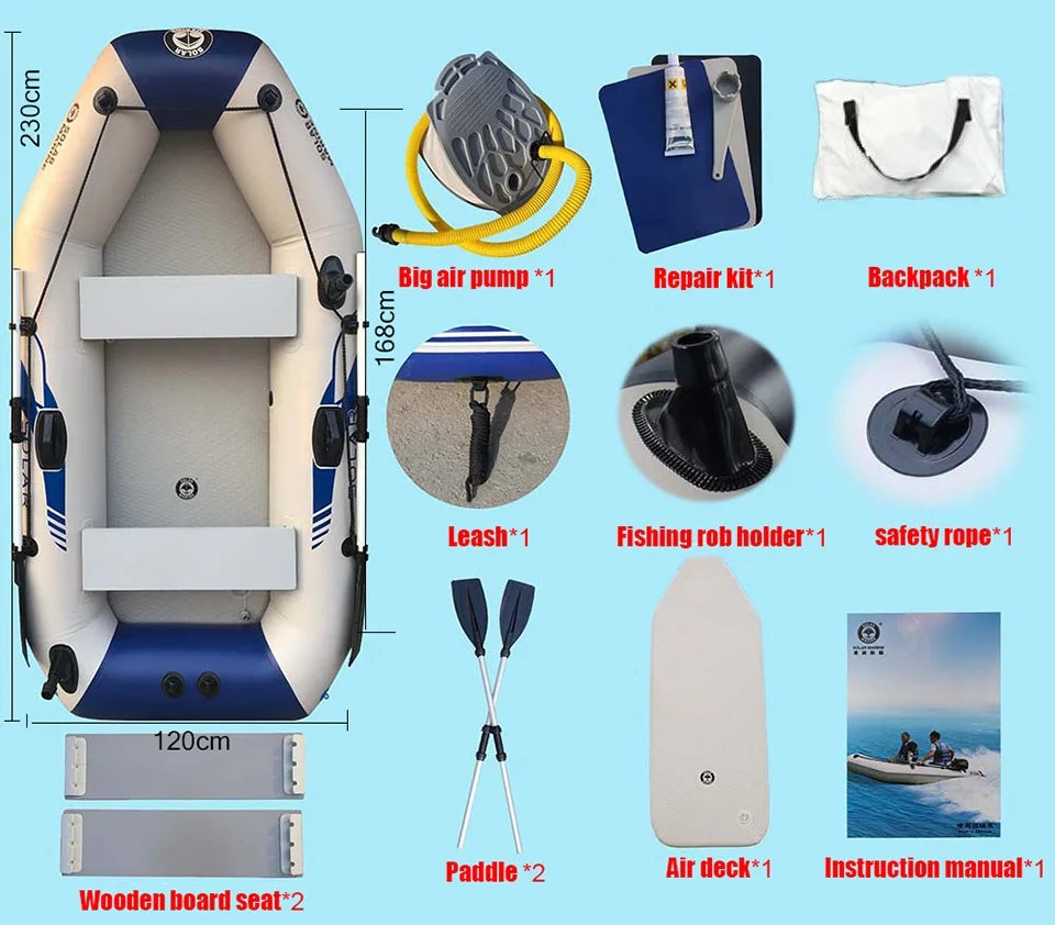 SolarMarine B230-3 2.3M 3-Person Inflatable Boat