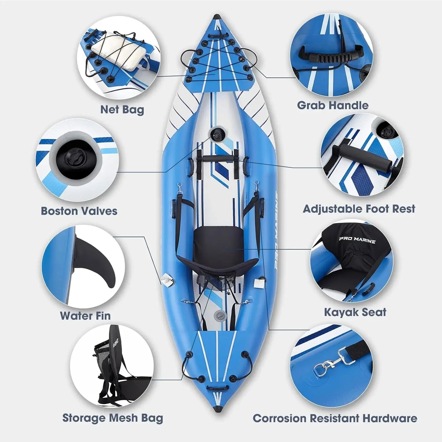 Deluxe Inflatable Touring Kayak Set