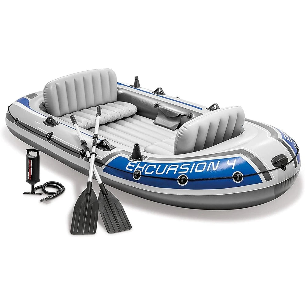 Excursion Inflatable Boat with Oars & Rod Holders