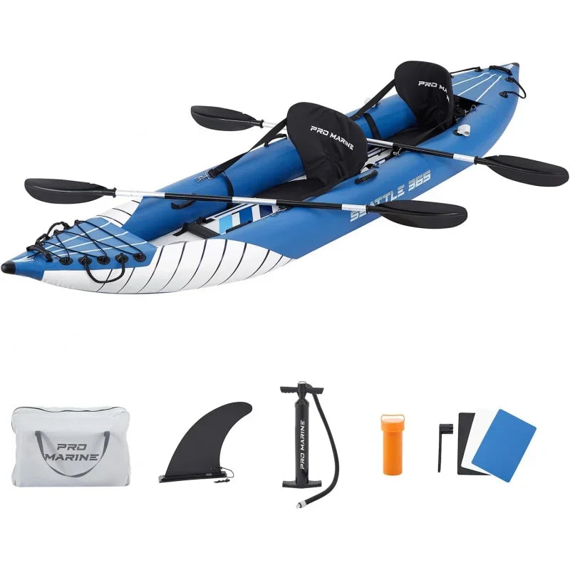 Deluxe Inflatable Touring Kayak Set with Oar & Pump