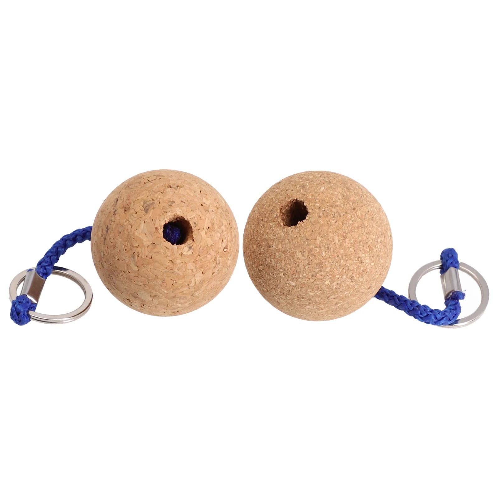 2Pcs Floating Cork Ball Key Rings