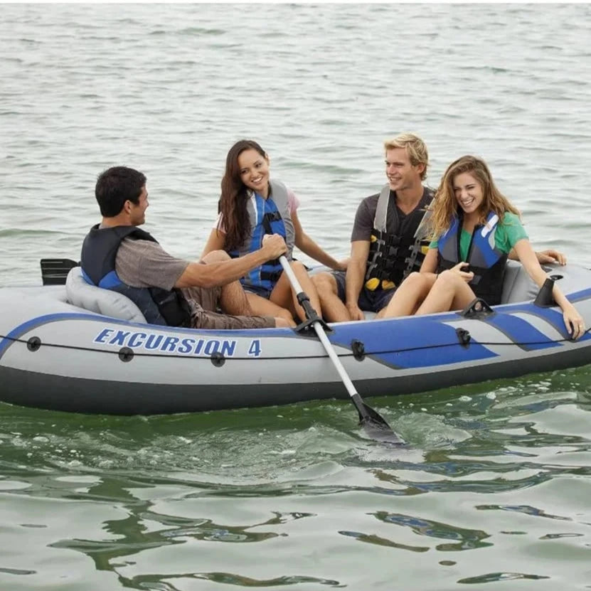 Excursion Inflatable Boat with Oars & Rod Holders